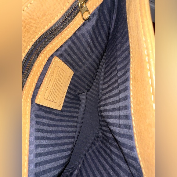 Vintage Coach Suede Leather Crossbody Bag - Picture 8 of 16